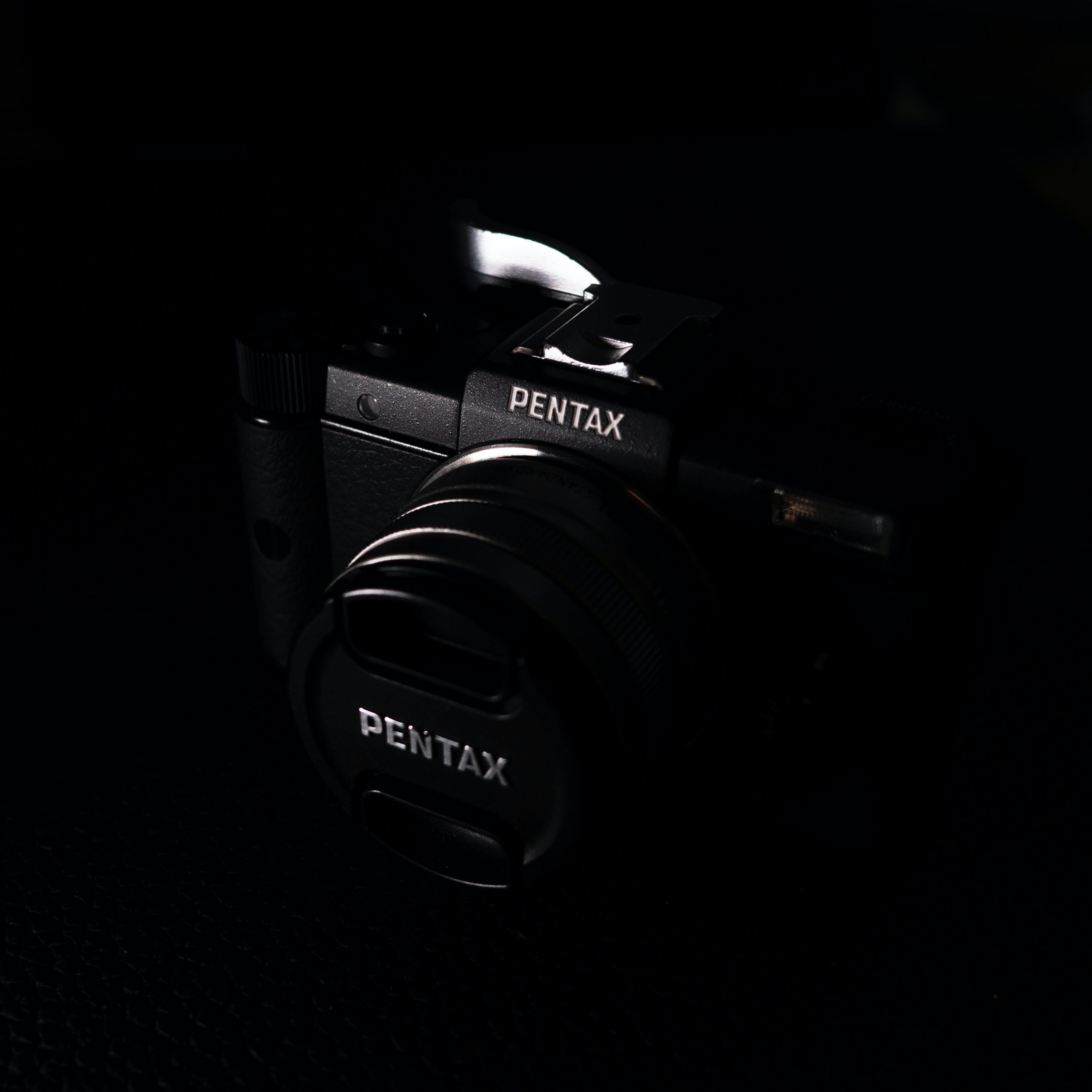 black Pentax camera